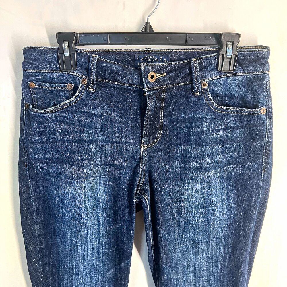 Lucky Brand Women’s Jeans Dark Wash Stretch Skinny Mid Rise Blue Denim Size 6